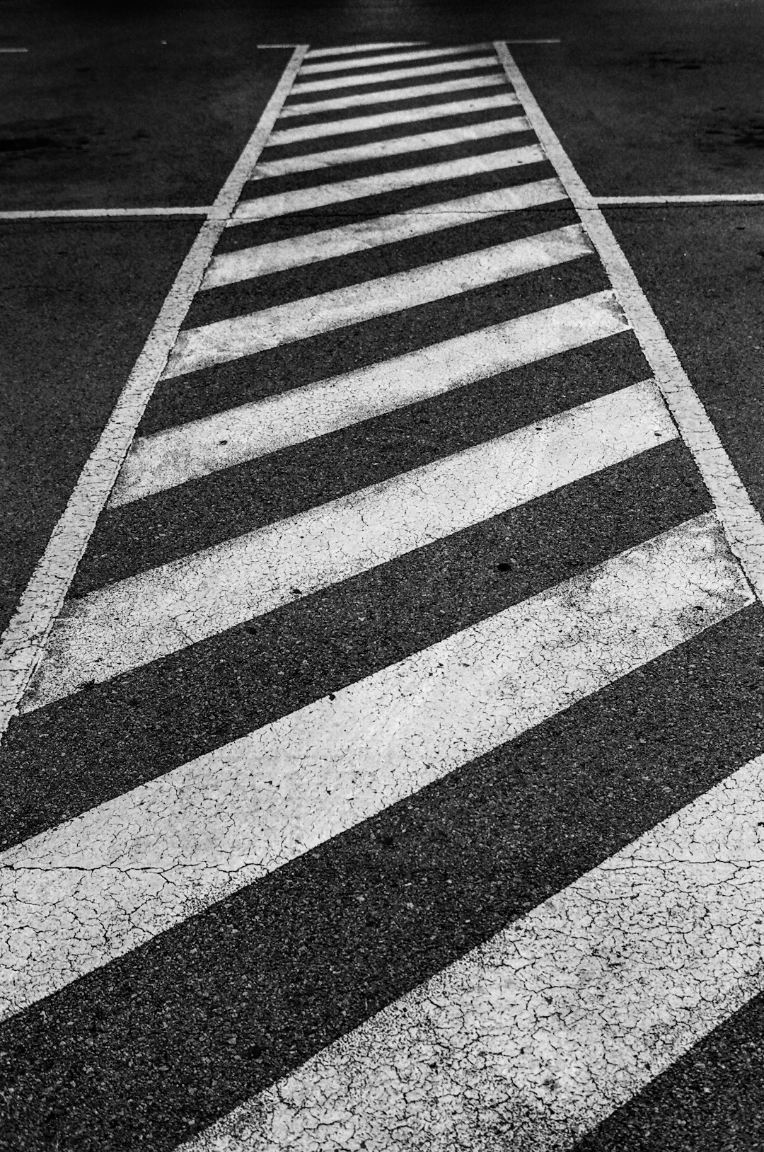 white and black pedestrian line