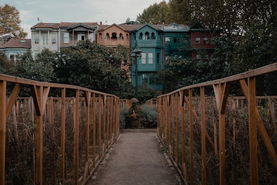 brown wooden fence near green house during daytime in Kuzguncuk Turkey