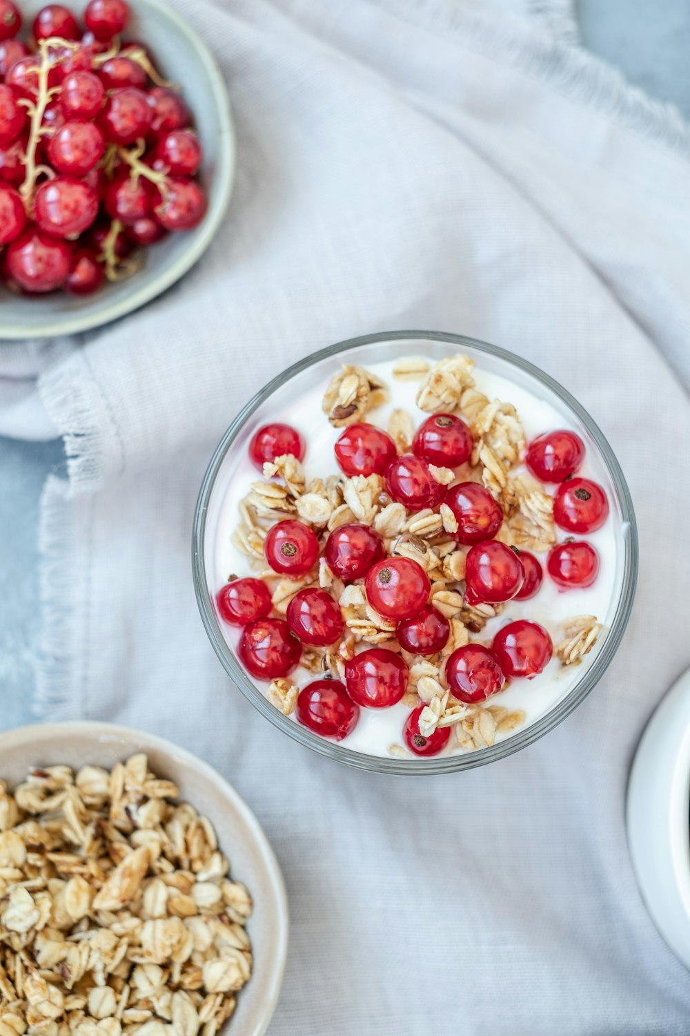 red and brown beans on clear glass bowl