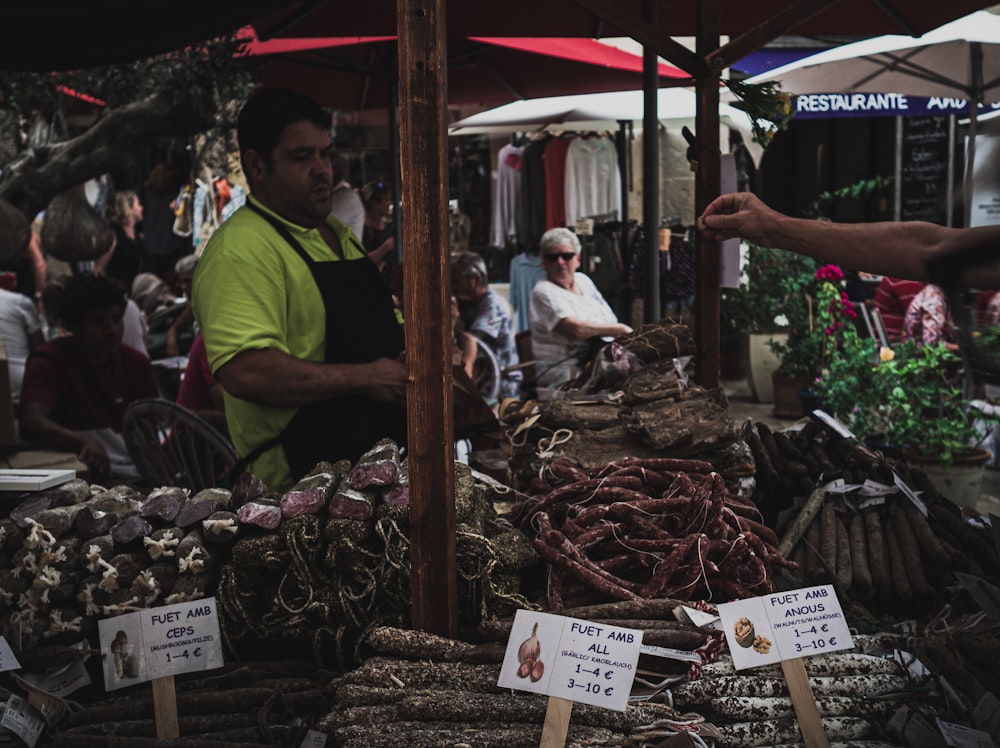 people in market during daytime