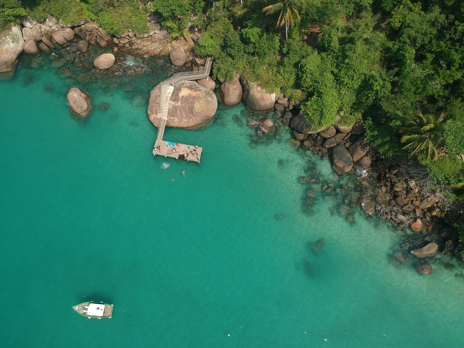 aerial view of green lake surrounded by green trees during daytime