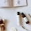 A serene flat lay of natural skincare products on a wooden table with soft morning light.