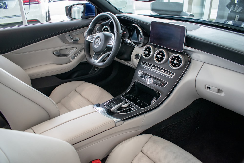 black and gray car interior