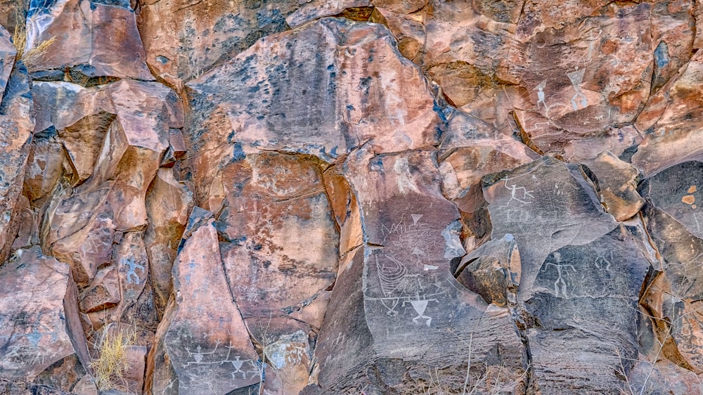 brown and gray rock formation