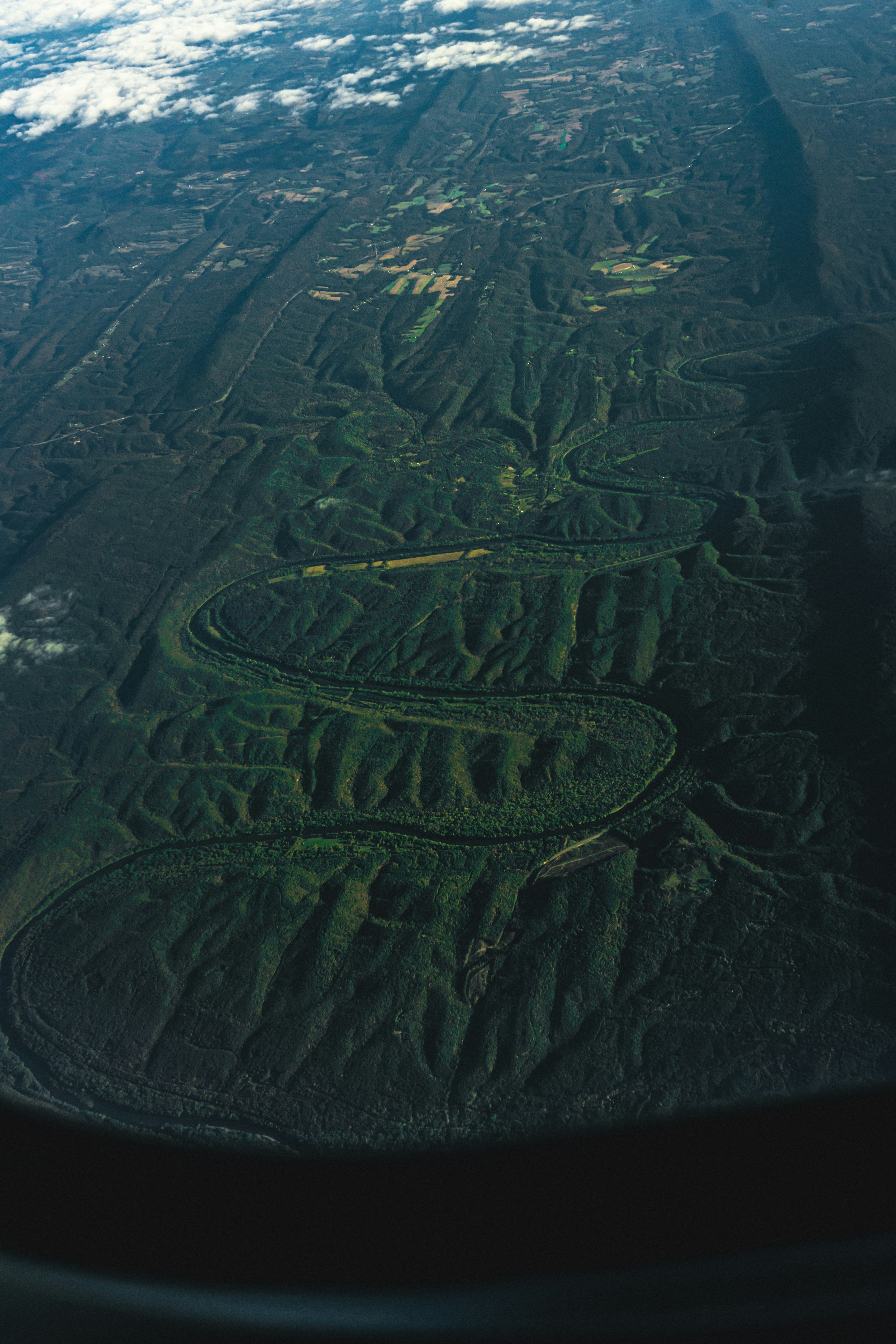 aerial view of green field during daytime