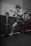 A dynamic image of a fighter training intensely in a gym.