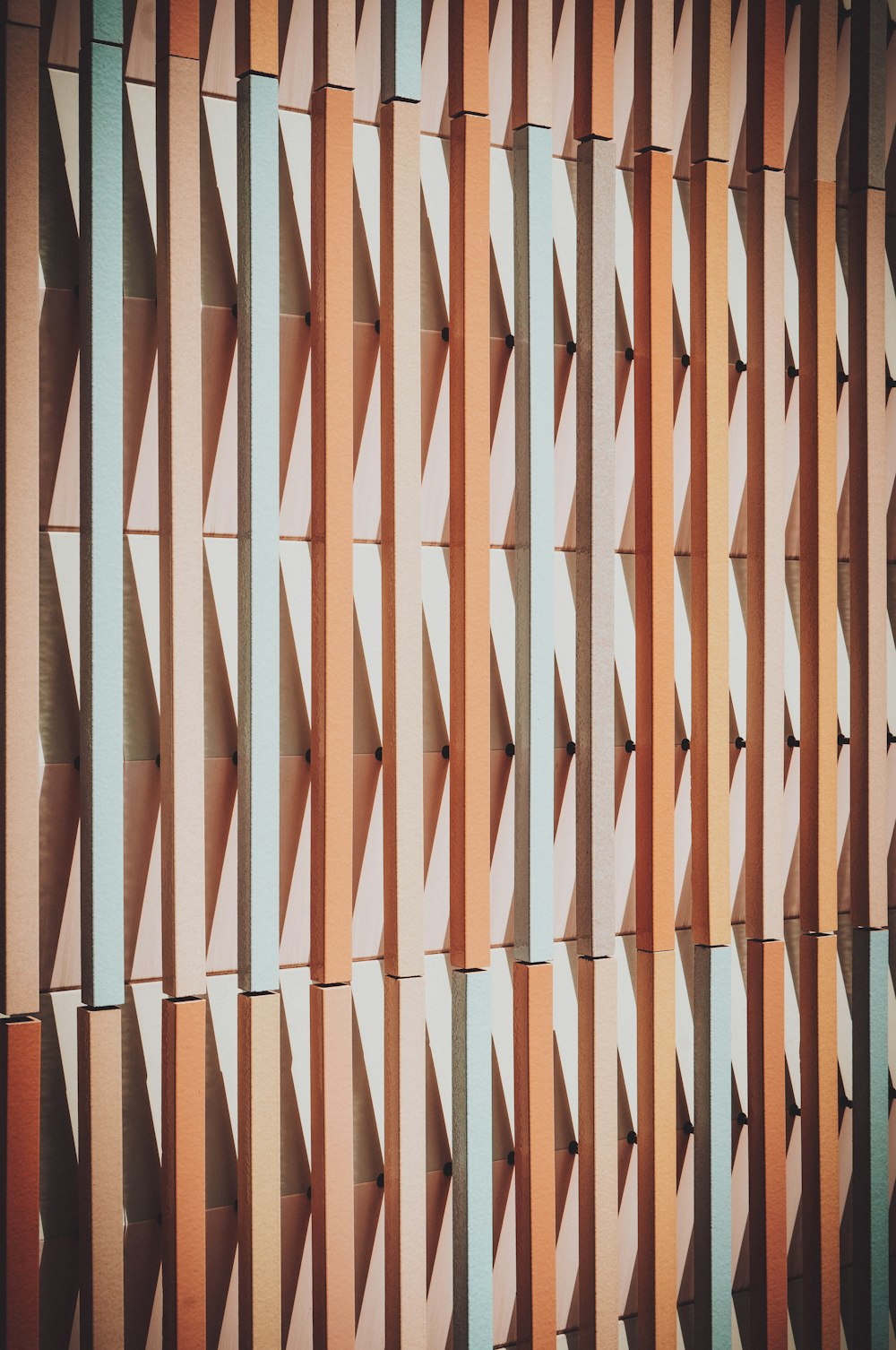 brown and white striped wall