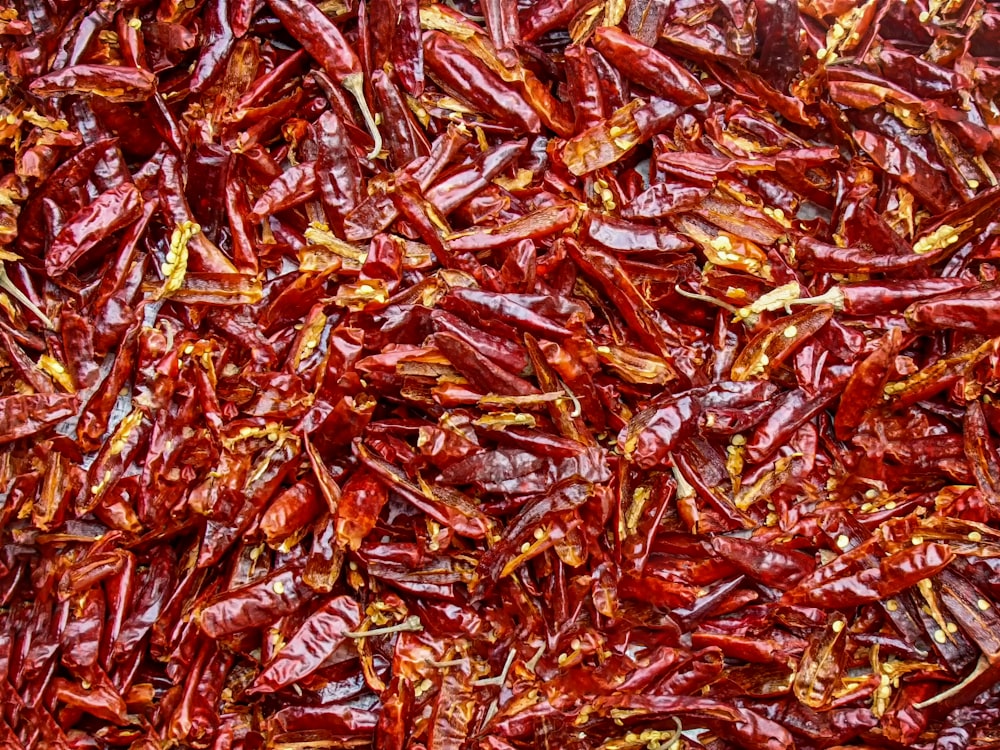 red and green dried leaves