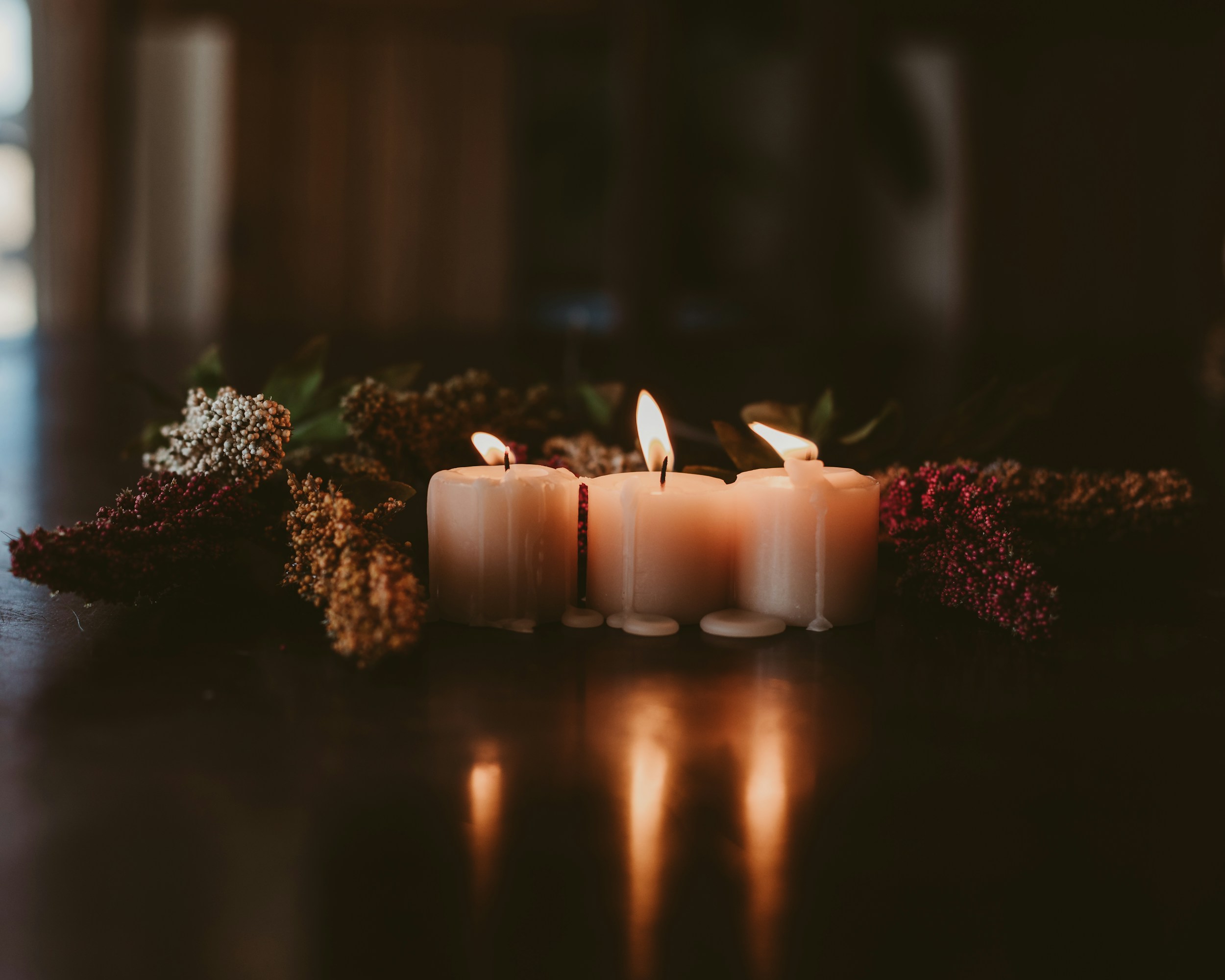 candles memorial flowers hall