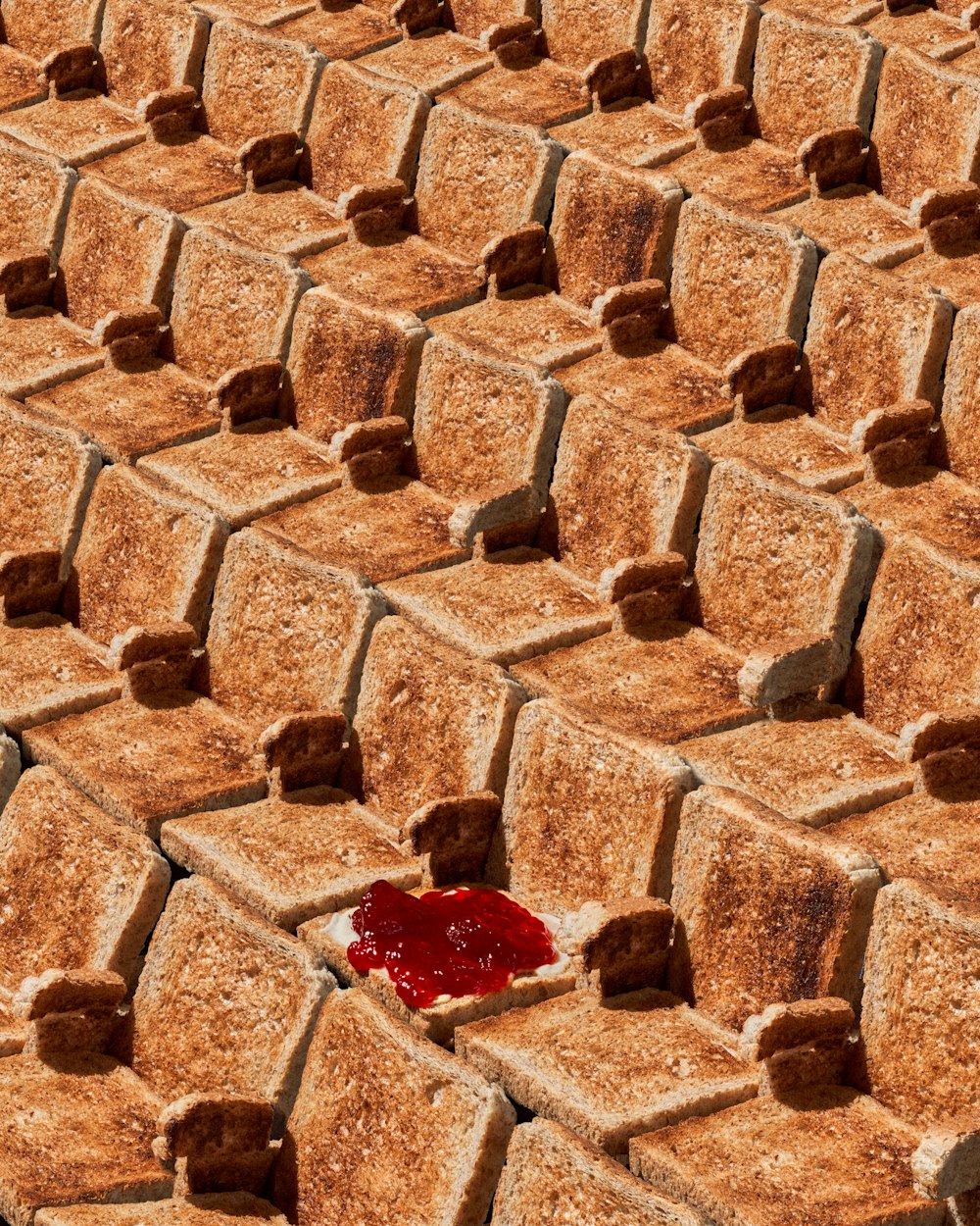 red heart on brown concrete blocks