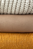 white and gray knit textile