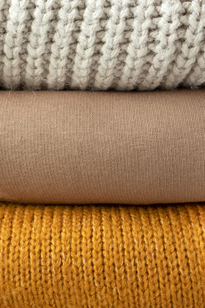 White and grey knit texture