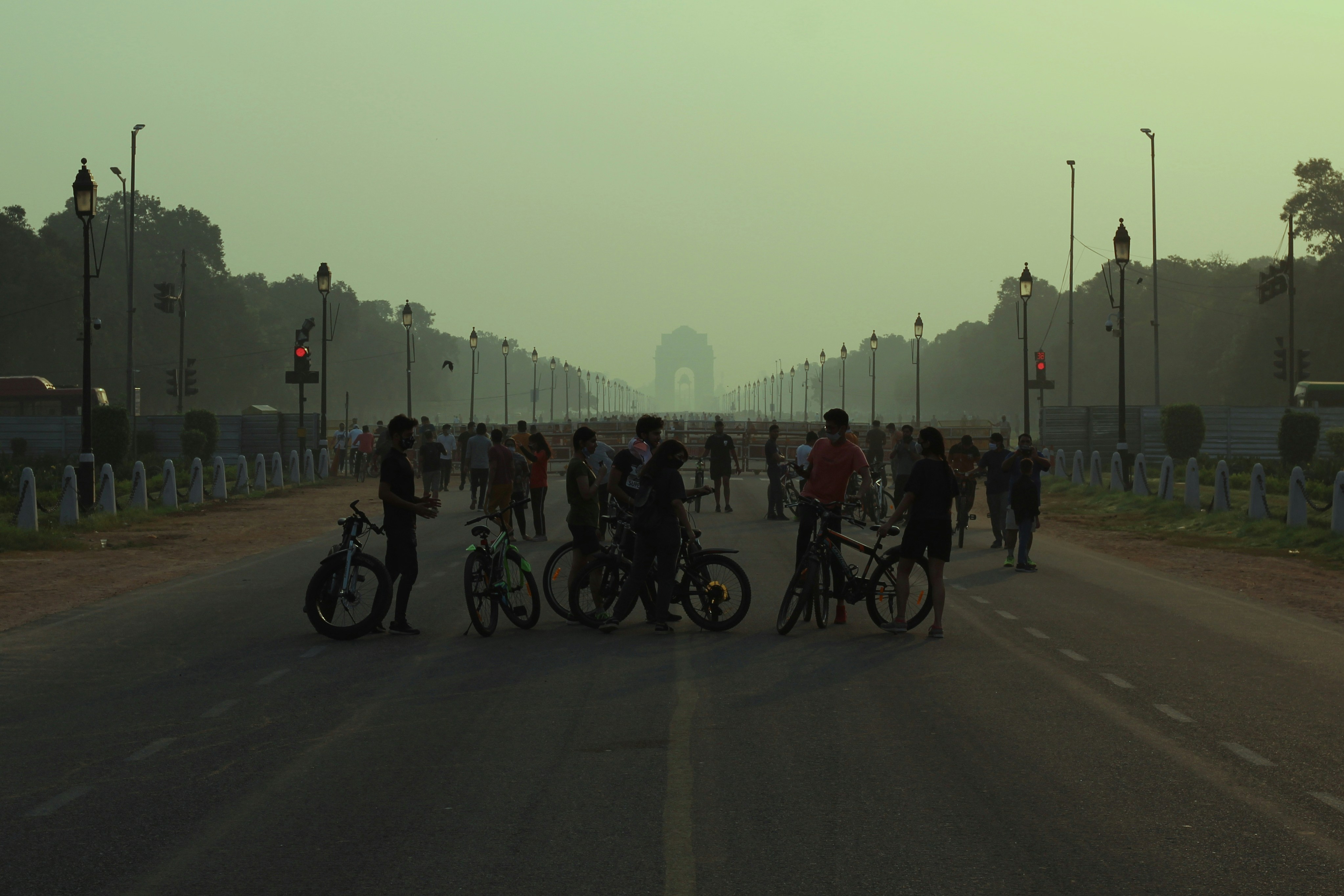 Smoggy Delhi India Gate