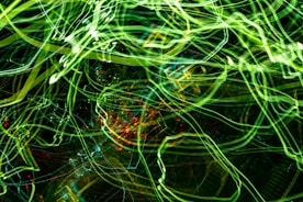 blue and red light streaks