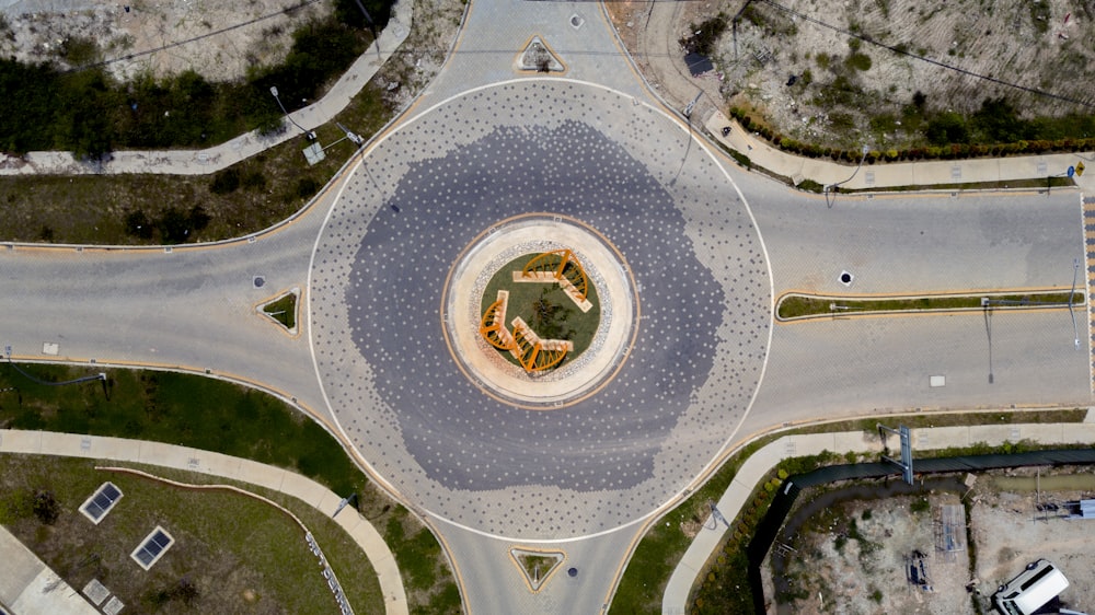 top view of a round structure