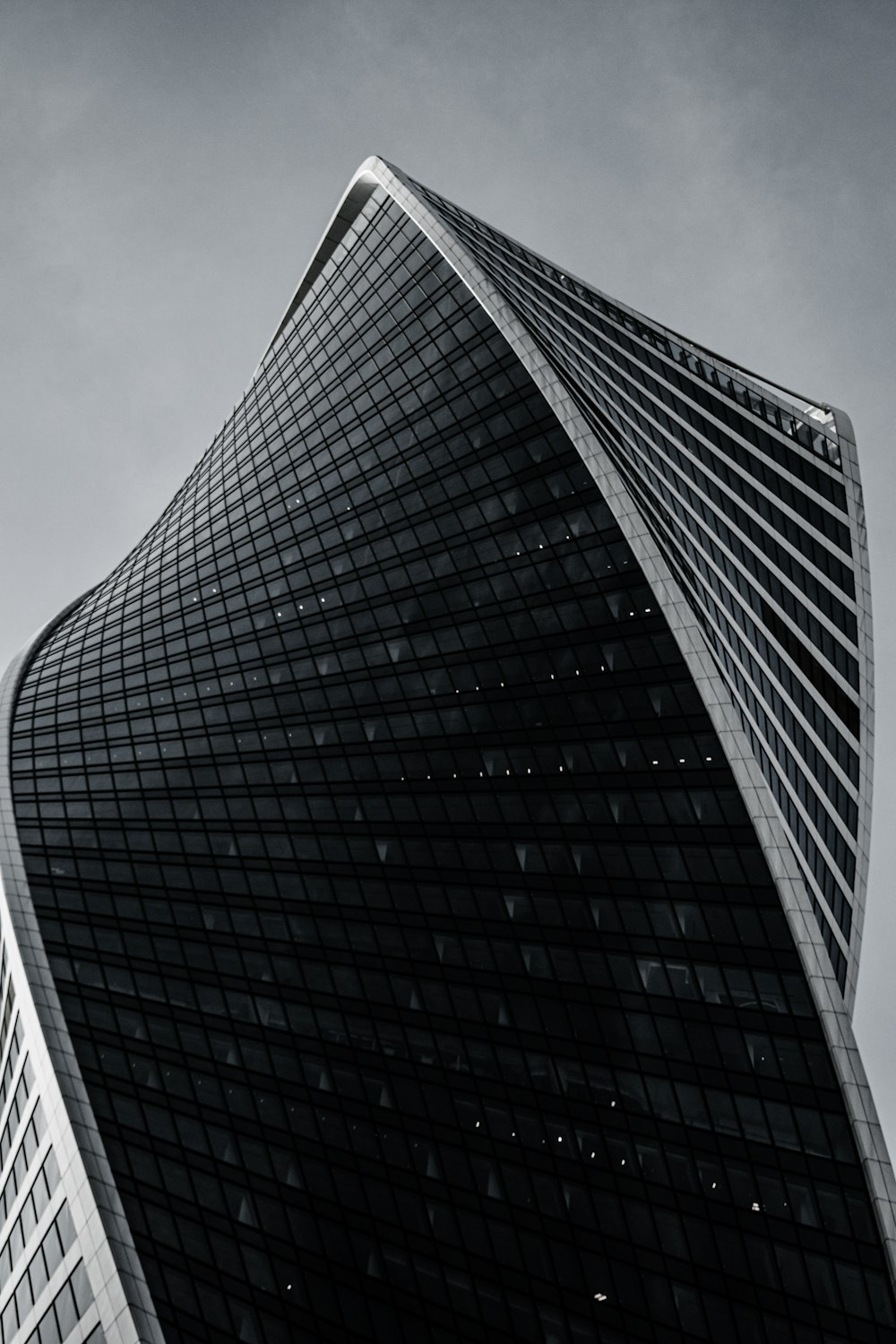 black and white concrete building