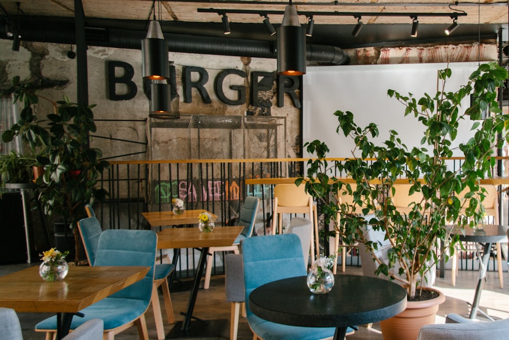 brown wooden table with chairs