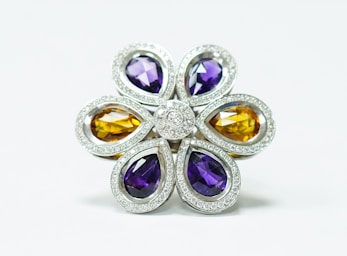 macro photography,how to photograph this beautiful ring was designed and handmade in antwerp by j.katz. you can find more info at j.katz.be; silver and purple star accessory