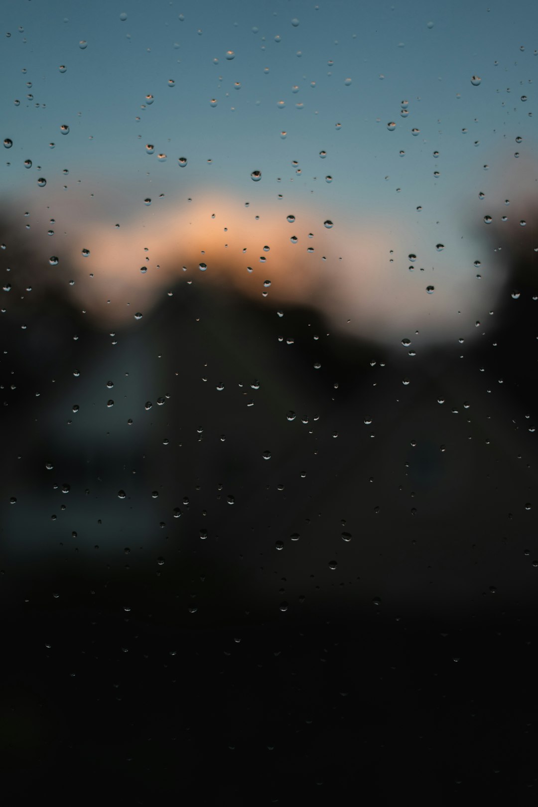 water droplets on glass window