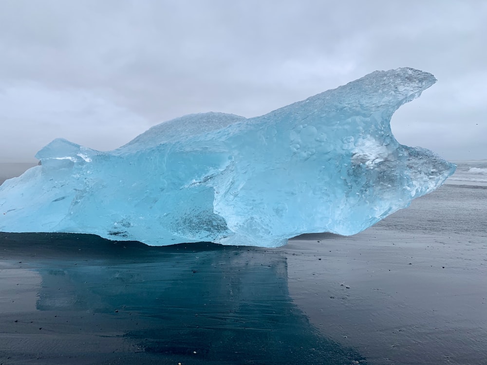 ice formation on body of water during daytime