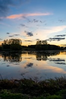 A serene landscape depicting a peaceful moment of reflection.