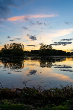 A serene landscape depicting a peaceful moment of reflection.