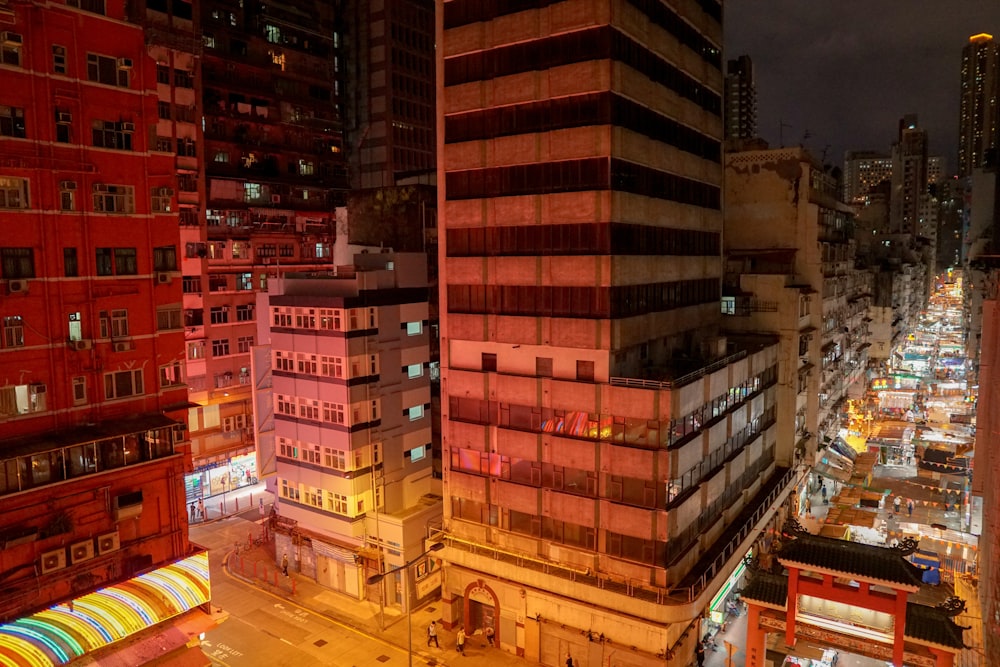 brown and black concrete building during nighttime