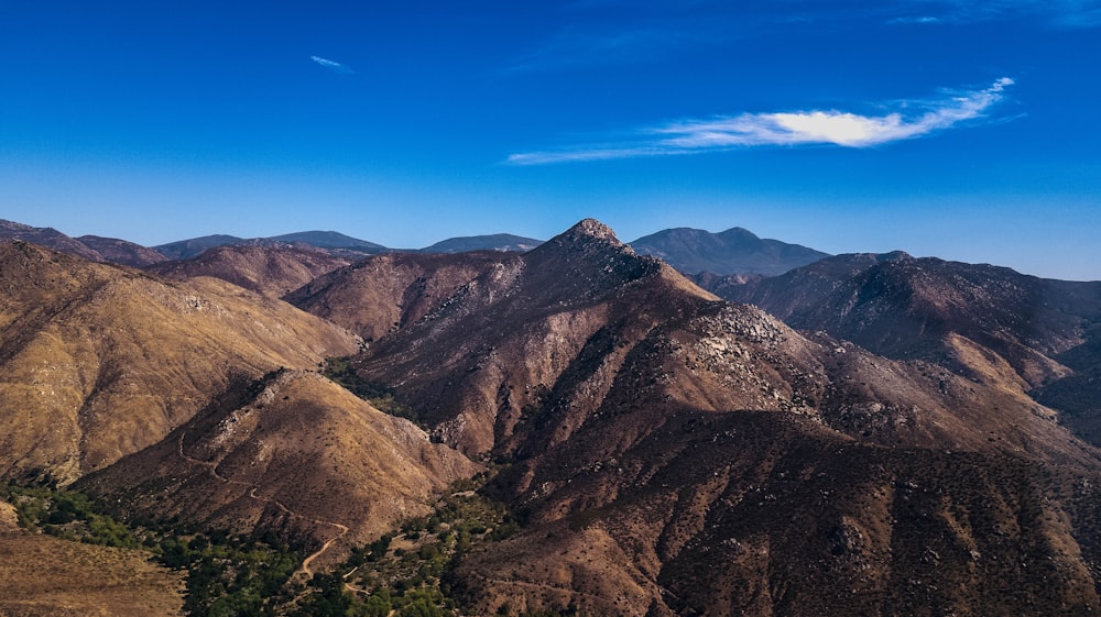 brown and green mountains under blue sky during daytime