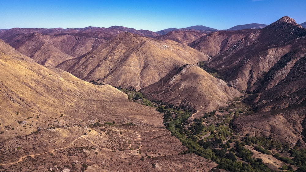 brown and green mountains under blue sky during daytime