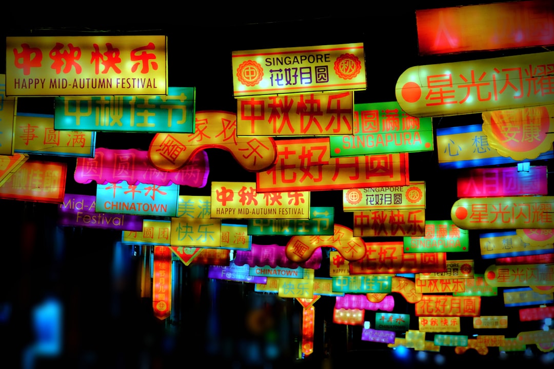 red and yellow led signage