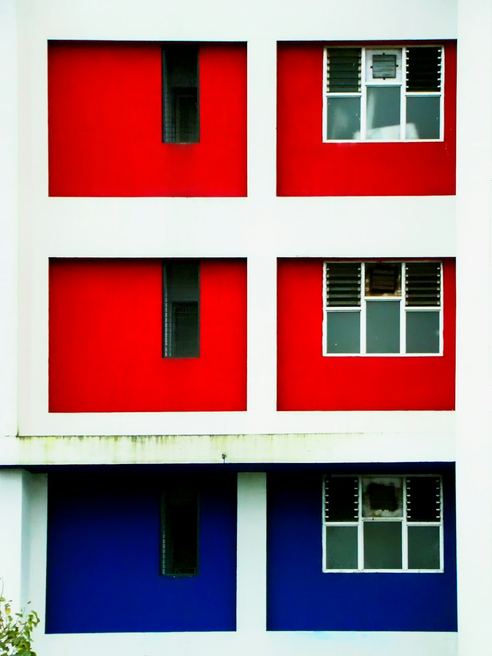 red and white concrete building