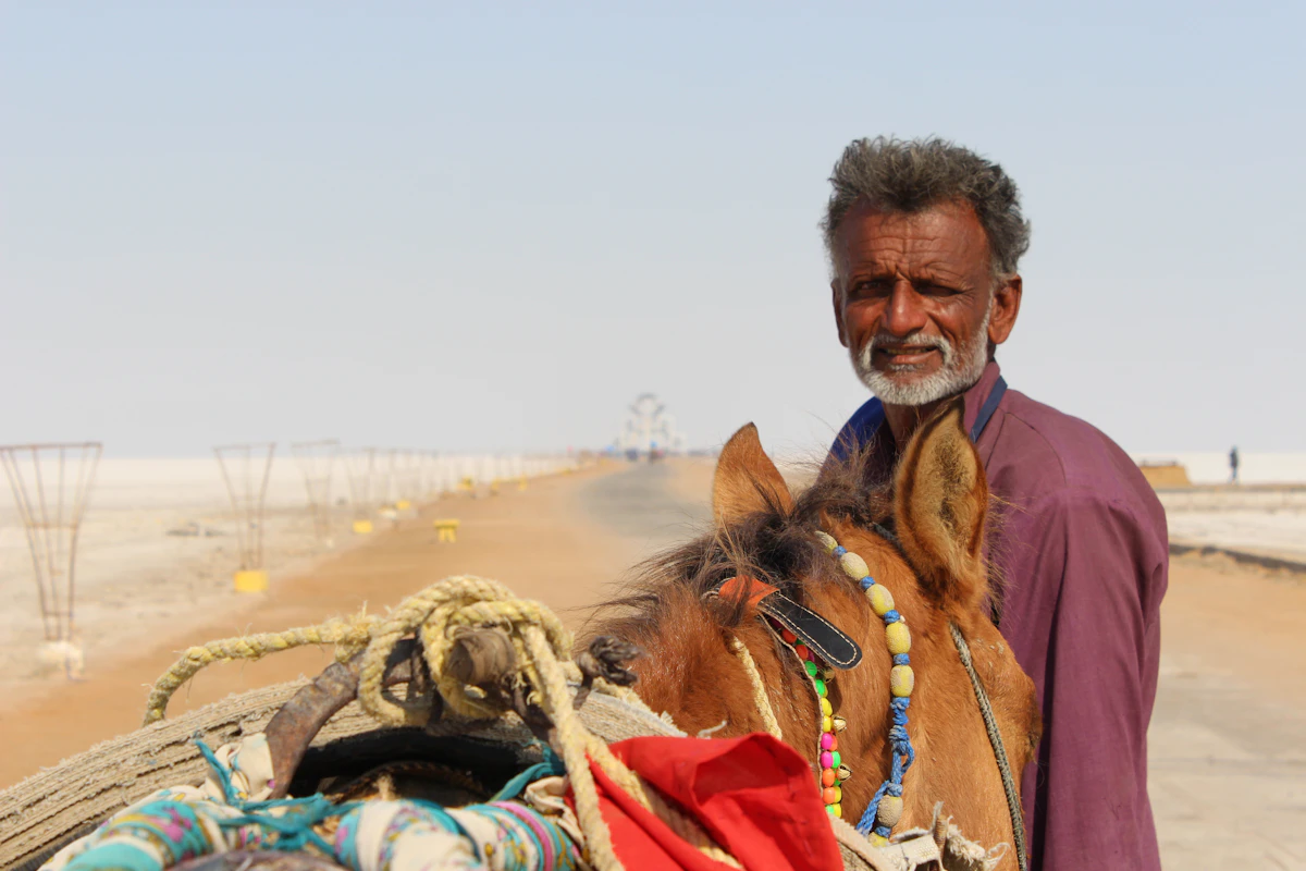 A horse ride on the Great Rann of Kutch