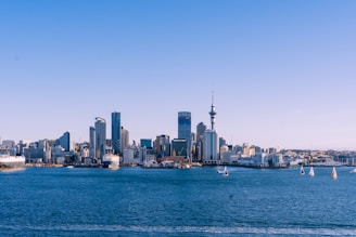 city skyline across body of water during daytime
