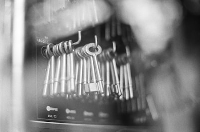 grayscale photo of audio mixer