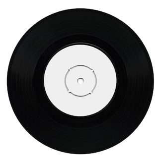 black and white vinyl record