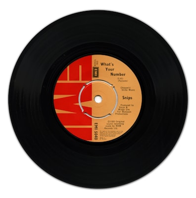 Vinyl records in a collection