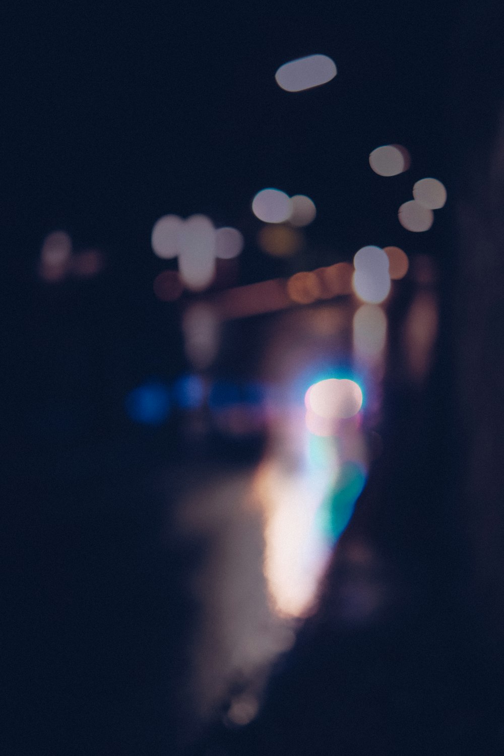 Fotografia bokeh delle luci della città