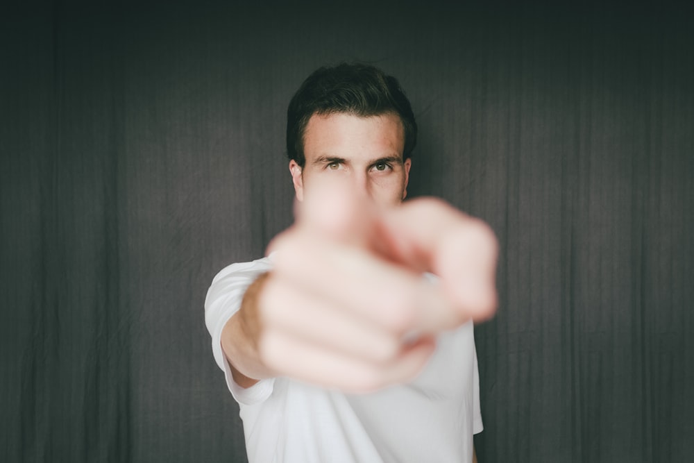 man in white long sleeve shirt