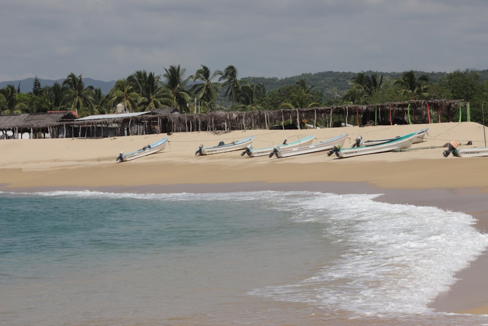 white boat on sea shore during daytime