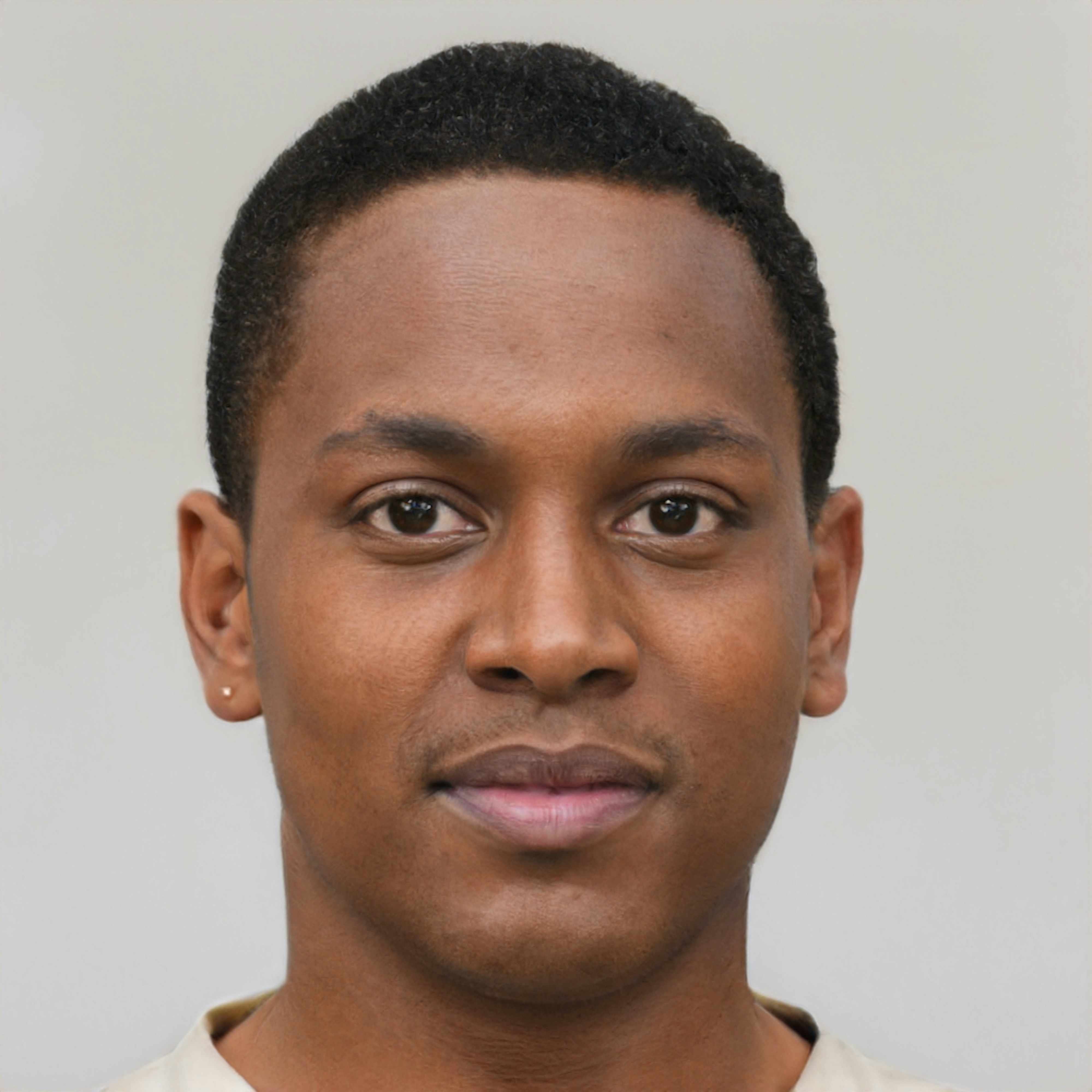 Textured crop haircut on a young Black man, clean edges, dark background, professional studio lighting