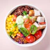 corn and sliced tomato on white ceramic bowl