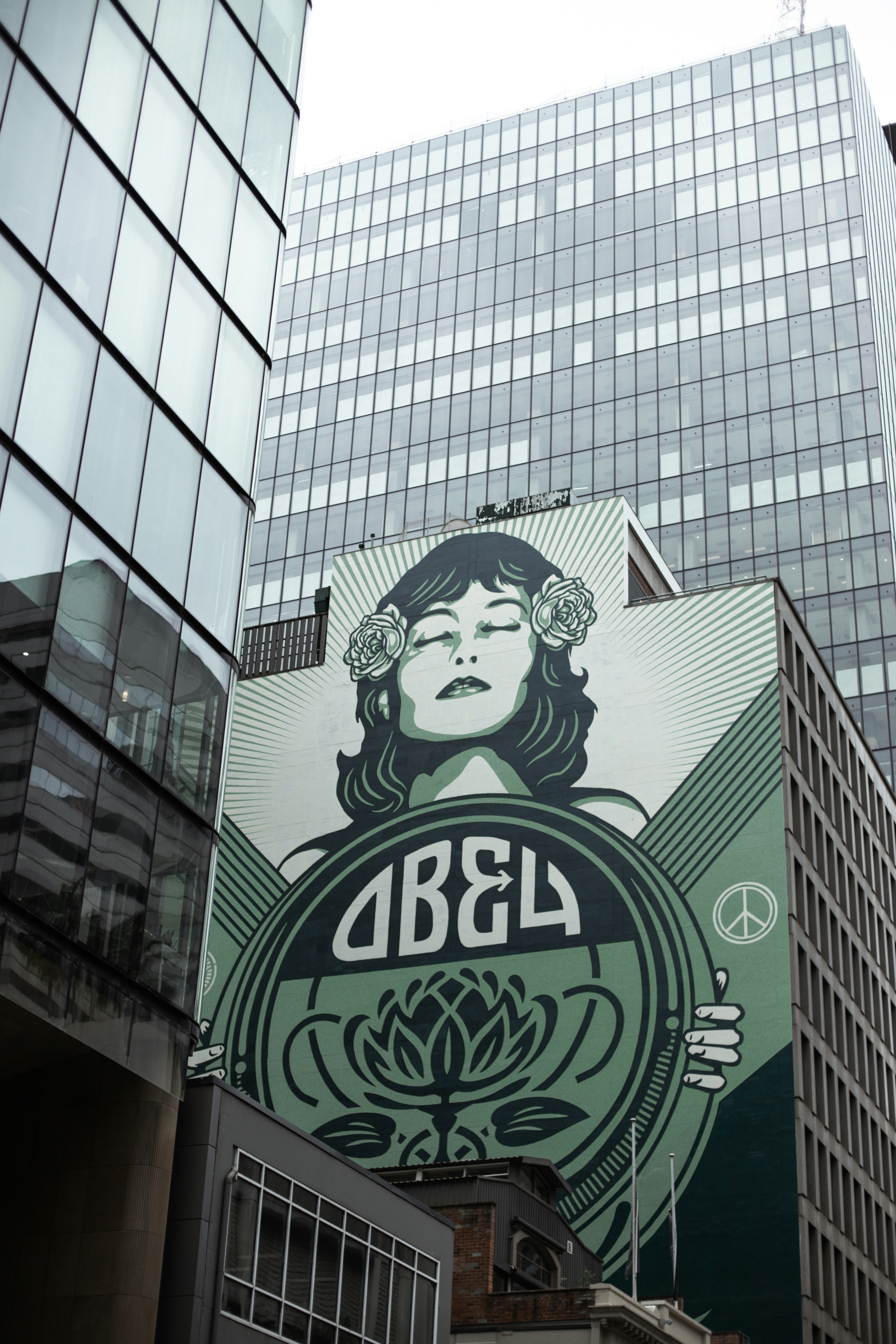 green and white concrete building