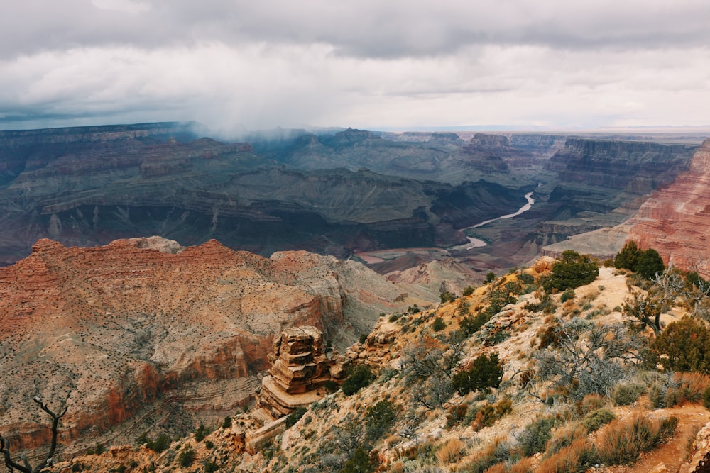 brown rocky mountain under white cloudy sky during daytime