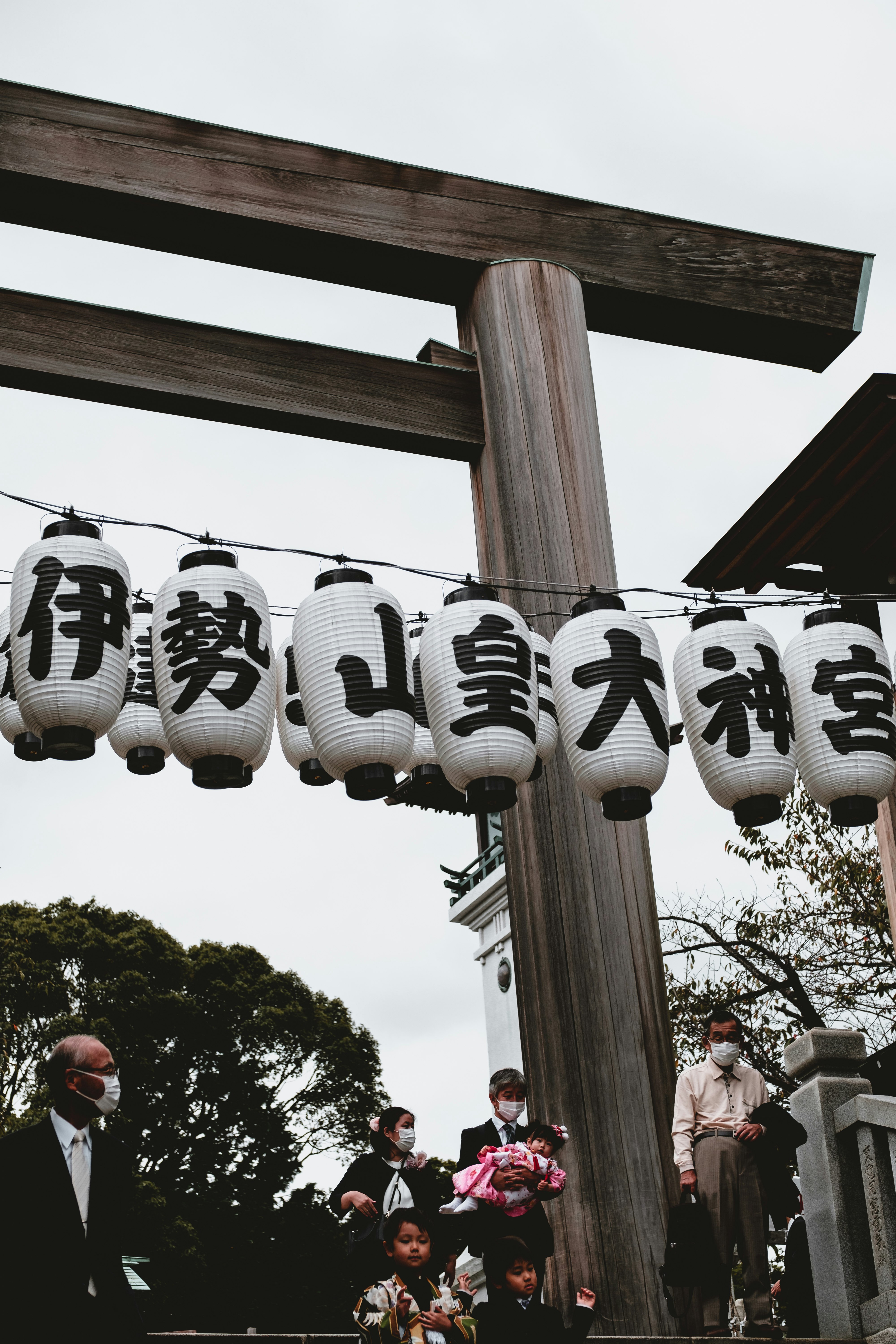 white and black hanging decor