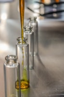 clear glass bottle to test blend number 21