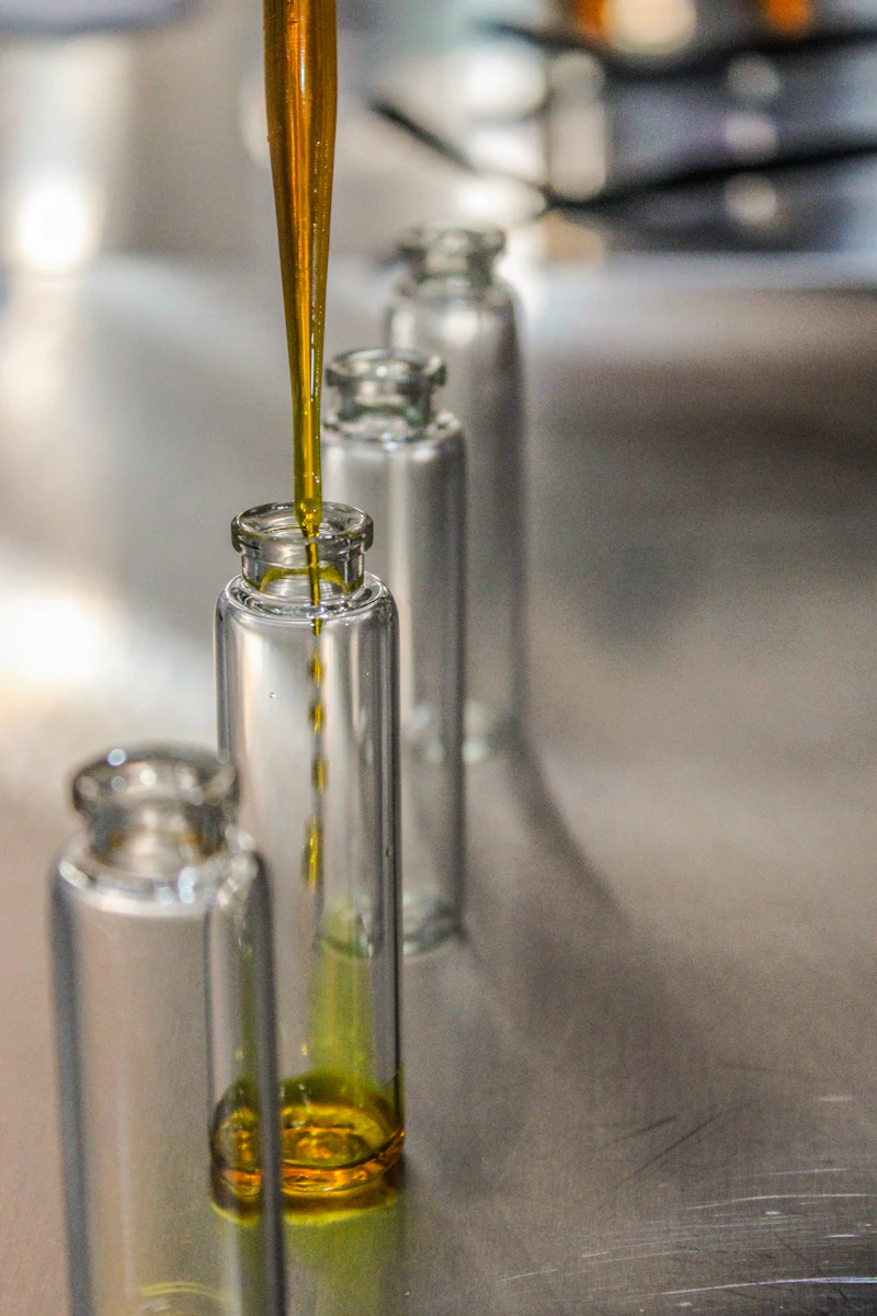 Inhalación de aromas de aceites esenciales