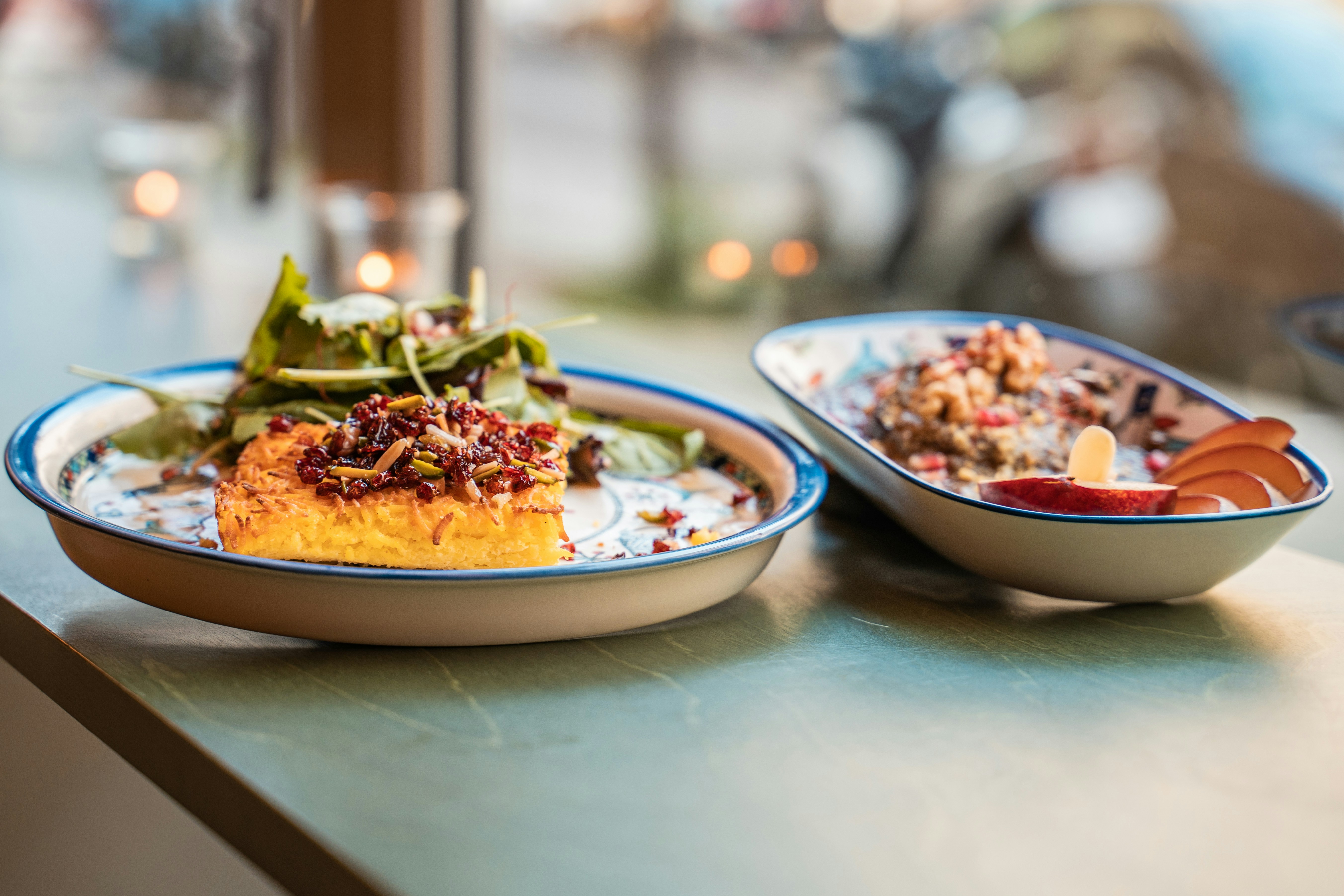 sliced pizza on white ceramic plate, 
