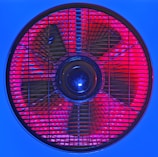 red and white box fan