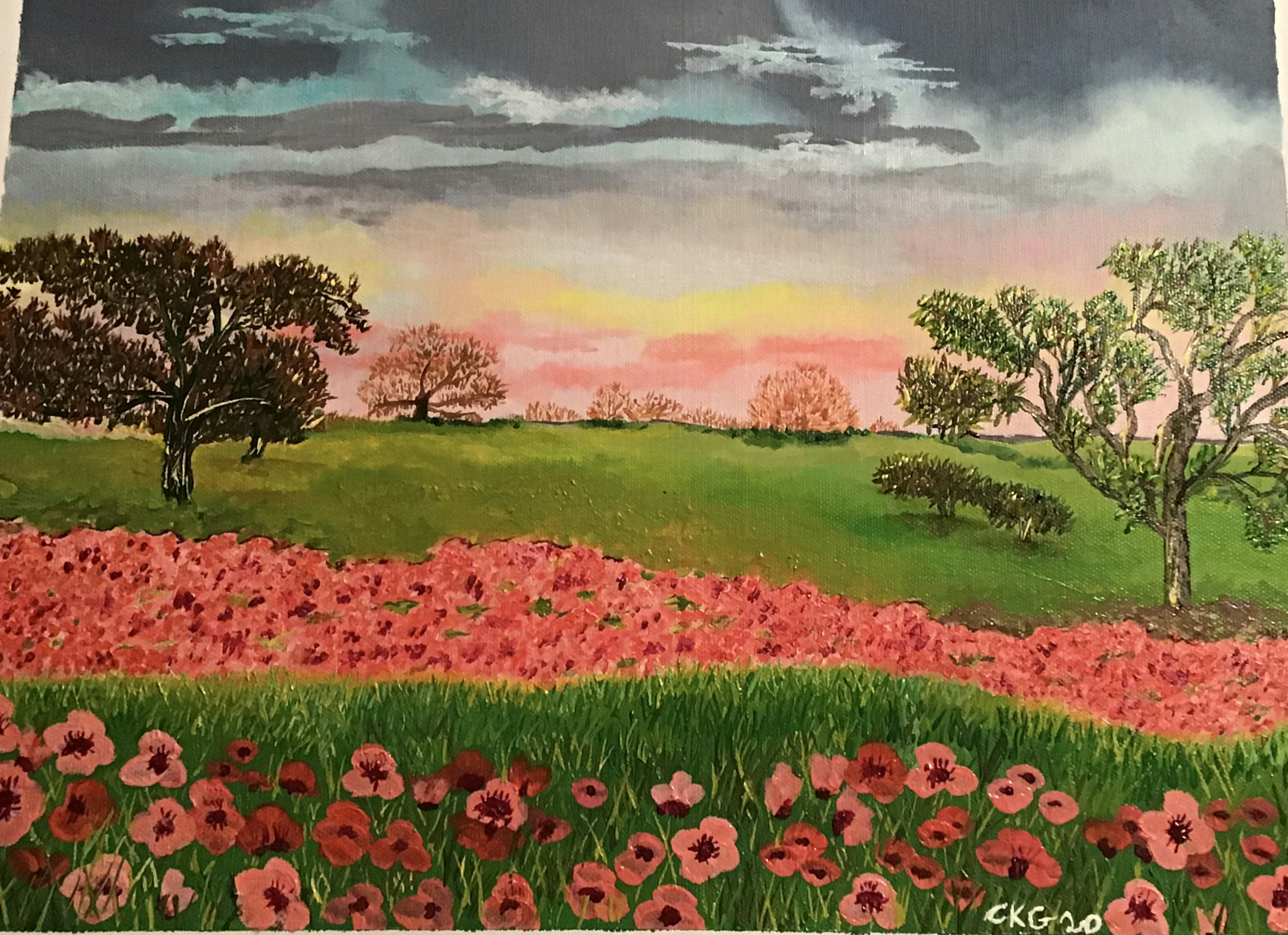 Sunset Over Lavender Fields