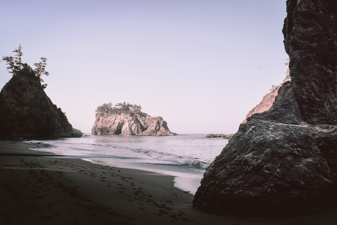 brown rock formation on sea shore during daytime